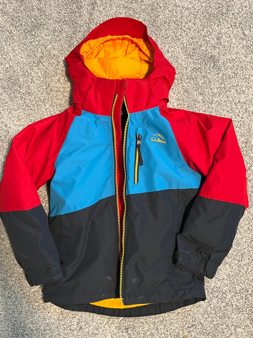 L.L. Bean Kids' Colorblock Red & Blue Winter Jacket